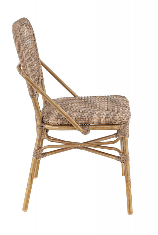 Chaise de terrasse rotin noisette 87x46x56 cm Dax Flexmob