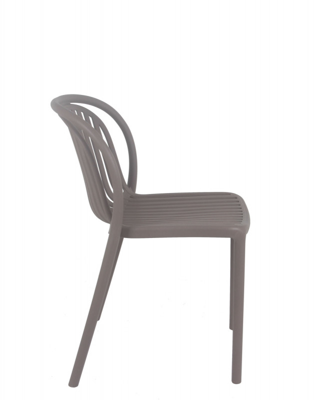 Chaise de terrasse taupe 78x51x57 cm Dubai Flexmob