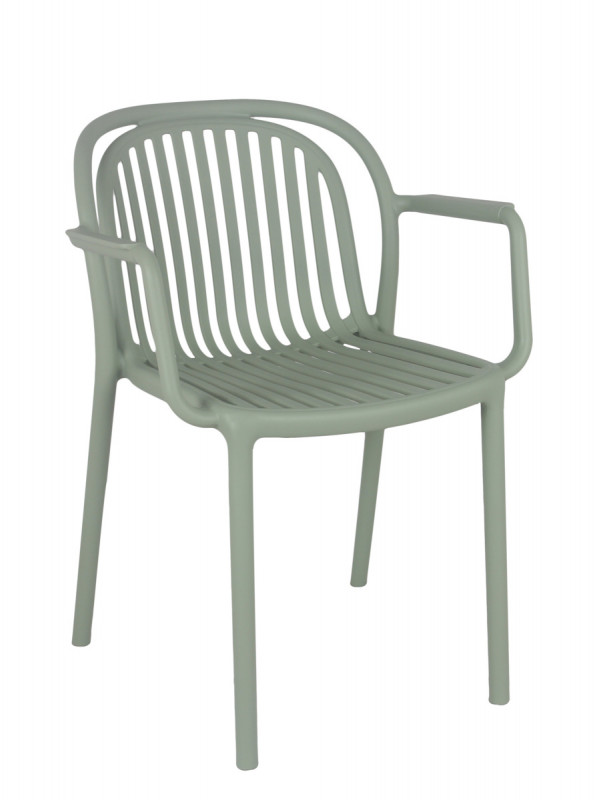 Fauteuil de terrasse vert sauge 78x57x57 cm Jeddah Flexmob