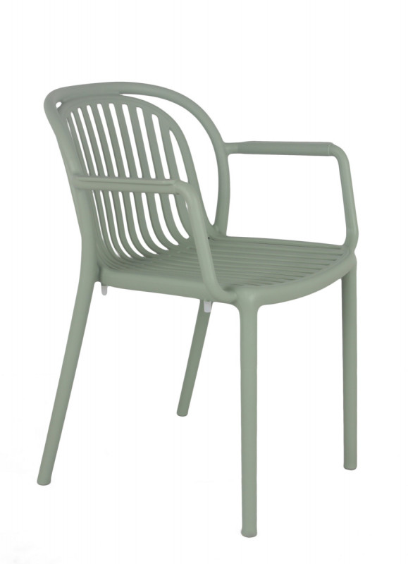 Fauteuil de terrasse vert sauge 78x57x57 cm Jeddah Flexmob