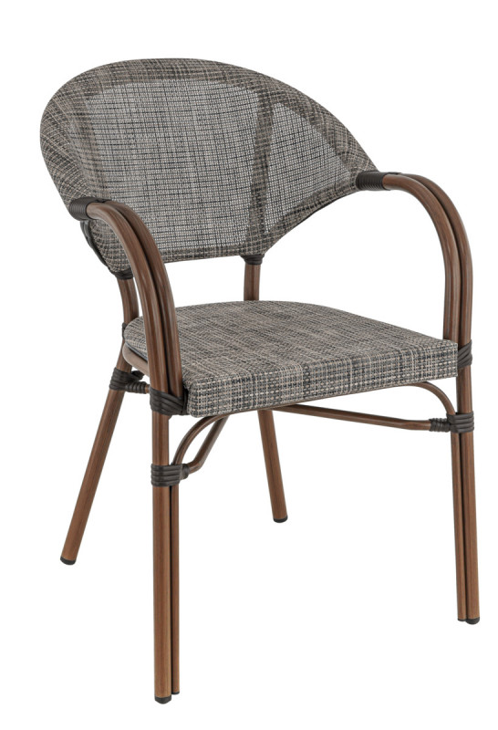 Fauteuil de terrasse gris 85x57x63 cm Blois Flexmob