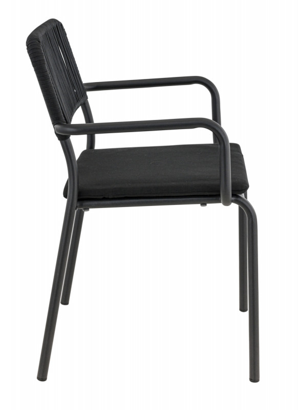 Fauteuil de terrasse noir 83x57x58 cm Murcia Flexmob