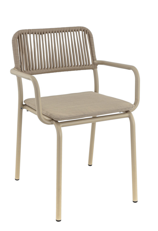 Fauteuil de terrasse taupe 83x57x58 cm Murcia Flexmob