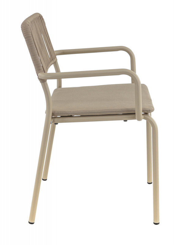 Fauteuil de terrasse taupe 83x57x58 cm Murcia Flexmob