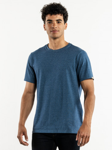 Tee shirt manche courte recyclé bleu XXL Ronda Blue Melee Chaud Devant