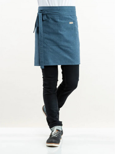 Tablier bas recyclé bleu Taille unique Sereno Blue Melee Chaud Devant
