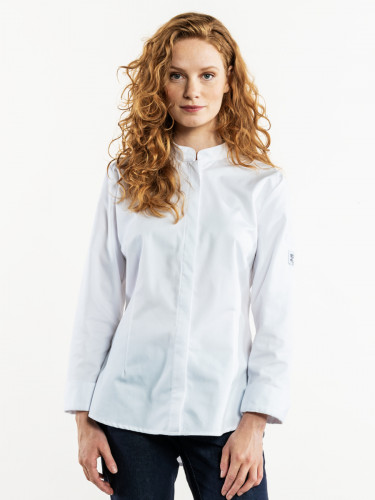 Veste de cuisinier recyclé blanc M Cambio Chaud Devant