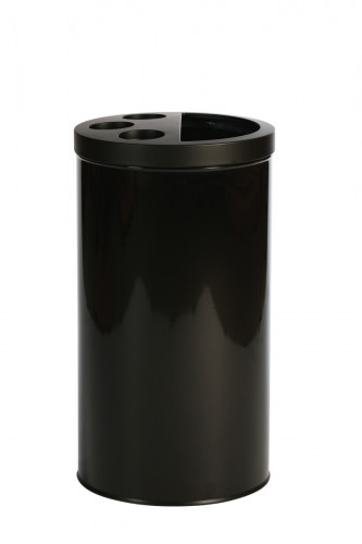 Collecteur mixte pour gobelets et déchets acier 40 L noir Probbax