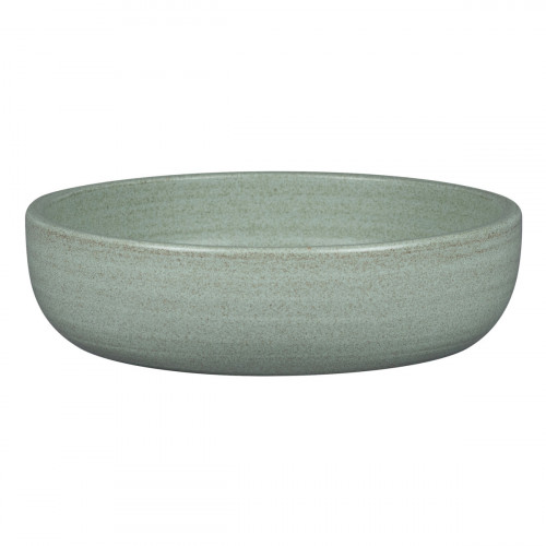 Assiette coupe creuse rond Aqua Green porcelaine vitrifiée Ø 16 cm Selva Rak