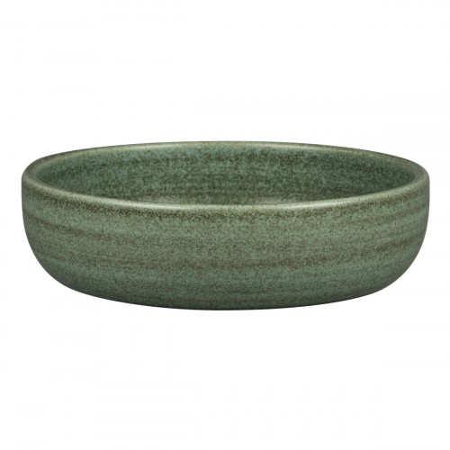 Assiette coupe creuse rond Dark Green porcelaine vitrifiée Ø 16 cm Selva Rak