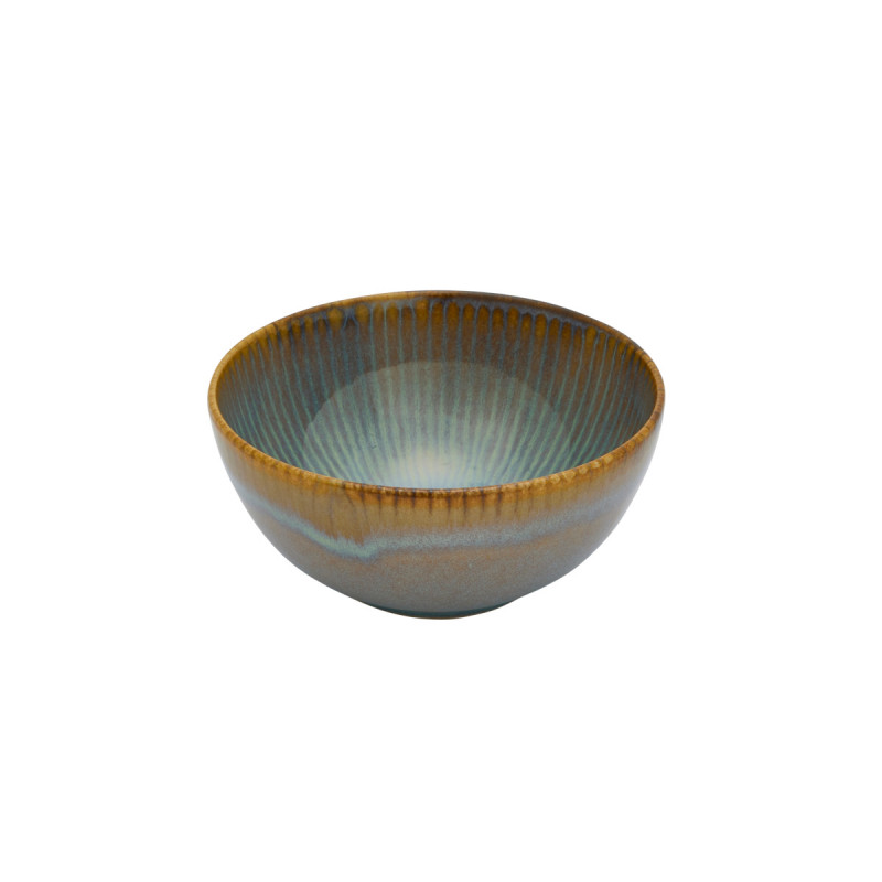 Bowl rond bleu vert grès émaillé Ø 14 cm Lotus Accolade