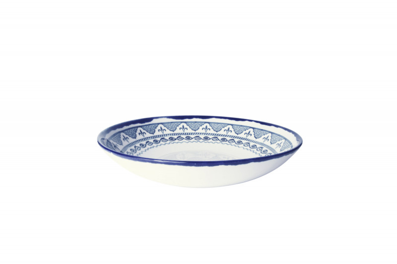 Assiette coupe creuse rond Ink porcelaine vitrifiée Ø 25 cm Harvest Mediterranean Moresque Dudson
