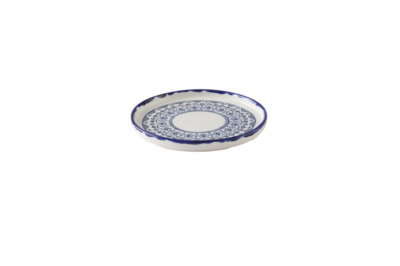 Assiette à bord droit rond Ink porcelaine vitrifiée Ø 26 cm Harvest Mediterranean Moresque Dudson