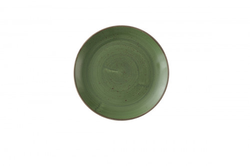 Assiette coupe plate rond Sorrel Green porcelaine vitrifiée Ø 26 cm Stonecast Sorrel Churchill