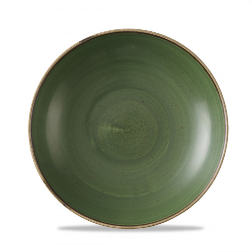 Assiette coupe creuse rond Sorrel Green porcelaine vitrifiée Ø 24,8 cm Stonecast Sorrel Churchill
