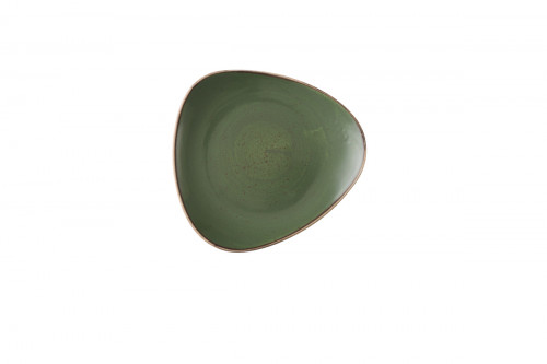 Assiette coupe plate rond Sorrel Green porcelaine vitrifiée 24,5x24,5 cm Stonecast Sorrel Churchill