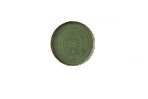 Assiette coupe plate rond Sorrel Green porcelaine vitrifiée Ø 21 cm Stonecast Sorrel Churchill