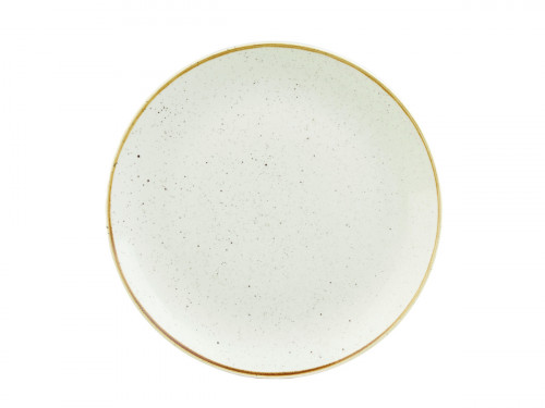 Assiette coupe plate rond barley white porcelaine vitrifiée Ø 23 cm Evolve Stonecast Churchill