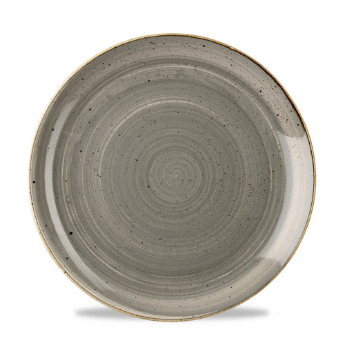 Assiette coupe plate rond gris porcelaine vitrifiée Ø 27 cm Evolve Stonecast Churchill