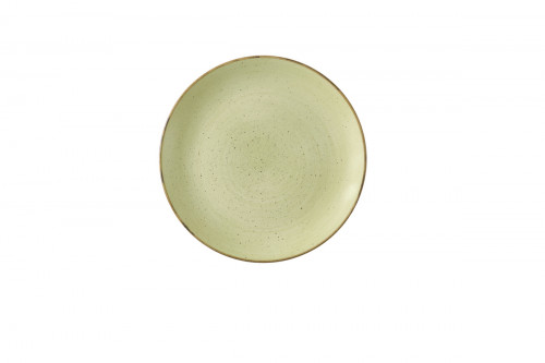 Assiette coupe plate rond Raw Green porcelaine vitrifiée Ø 21,7 cm Stonecast Raw Churchill