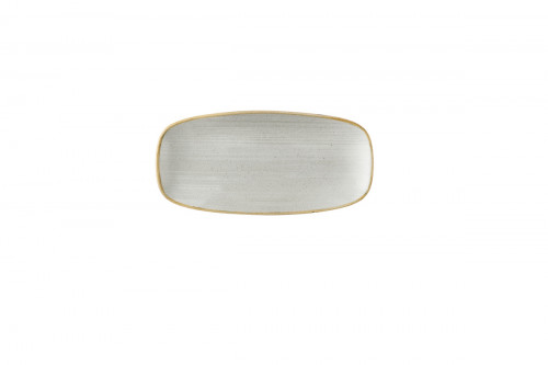 Assiette coupe plate rectangulaire raw grey porcelaine vitrifiée 12,7x26,9 cm Stonecast Raw Churchill