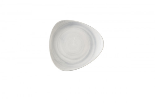 Assiette coupe plate triangulaire Canvas grey porcelaine vitrifiée 26,5x26,5 cm Stonecast Canvas Churchill