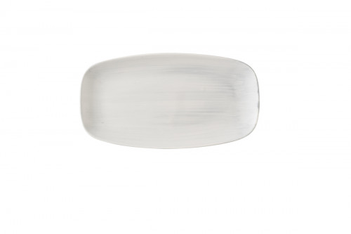 Assiette coupe plate rectangulaire Canvas grey porcelaine vitrifiée 35,5x18,9 cm Stonecast Canvas Churchill
