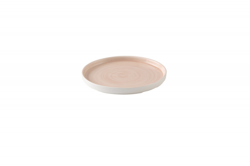 Assiette coupe plate rond Canvas Coral porcelaine vitrifiée Ø 21 cm Stonecast Canvas Churchill