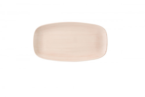 Assiette coupe plate rectangulaire Canvas Coral porcelaine vitrifiée 35,5x18,9 cm Stonecast Canvas Churchill