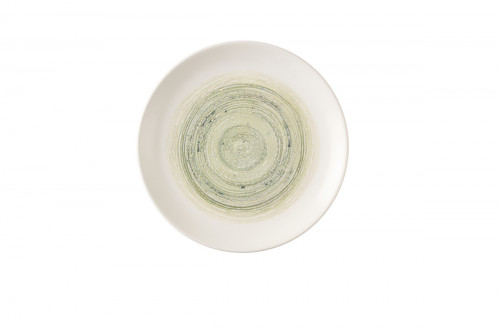 Assiette coupe plate rond vert porcelaine vitrifiée Ø 28,8 cm Elements Fern Churchill
