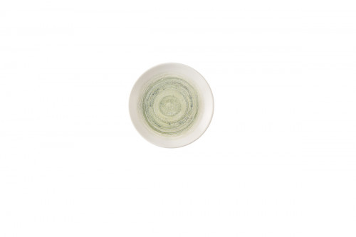 Assiette coupe plate rond vert porcelaine vitrifiée Ø 16,5 cm Elements Fern Churchill