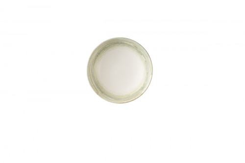 Assiette coupe creuse rond vert porcelaine vitrifiée Ø 18,2 cm Elements Fern Churchill