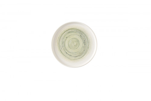 Assiette coupe plate rond vert porcelaine vitrifiée Ø 16 cm Elements Fern Churchill