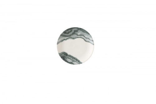 Assiette coupe plate rond Black porcelaine vitrifiée Ø 16,5 cm Tide Churchill