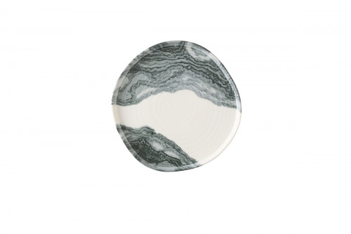 Assiette coupe plate rond Black porcelaine vitrifiée Ø 26 cm Tide Churchill
