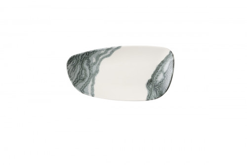 Assiette coupe plate rectangulaire Black porcelaine vitrifiée 18x35 cm Tide Churchill