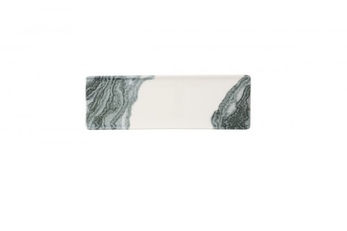 Plat rectangulaire Black porcelaine vitrifiée 10,5 cm Tide Churchill