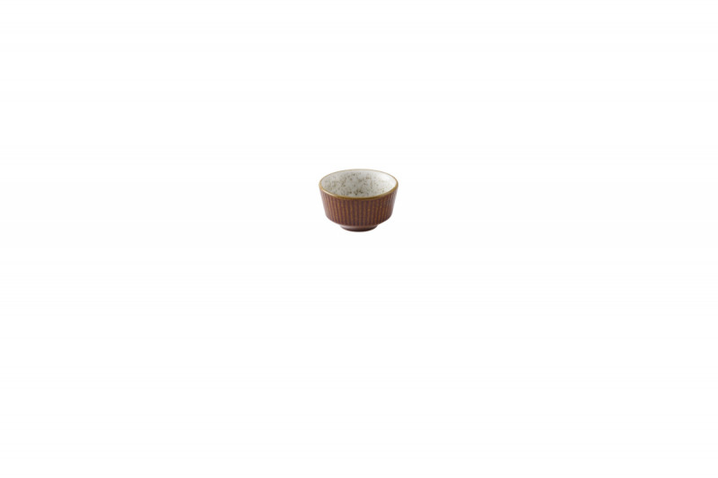 Pot à sauce rond brun porcelaine vitrifiée Ø 8 cm Stonecast Natural Churchill