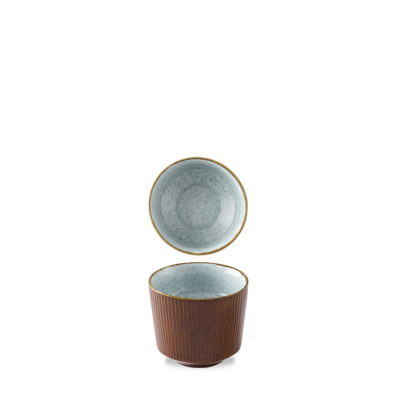 Pot a frites rond brun porcelaine vitrifiée Ø 9,5 cm Stonecast Natural Churchill