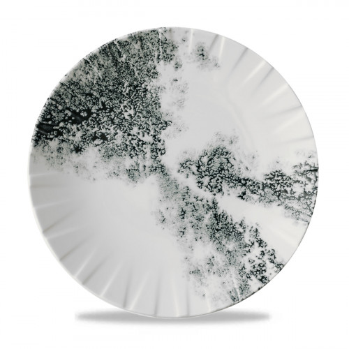 Assiette coupe plate porcelaine vitrifiée Ø 21 cm Smoke Churchill