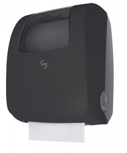 Distributeur automatique d'essuie-mains noir Ø 25,2 cm 39,8 cm x 30,9 cm Cleantech Jvd