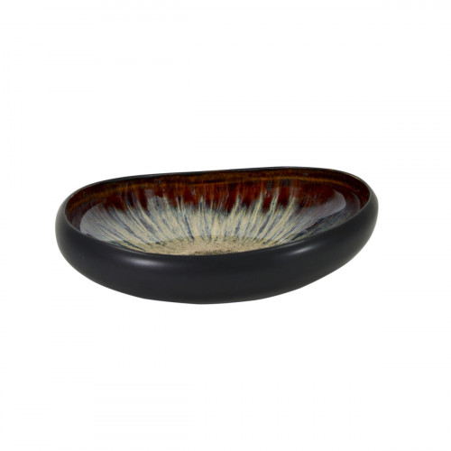 Assiette coupe creuse irrégulier vert grès émaillé Ø 21 cm Gao Medard De Noblat