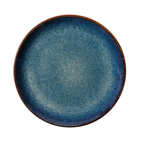 Assiette coupe plate rond bleu foncé porcelaine Ø 24 cm Seablue Accolade
