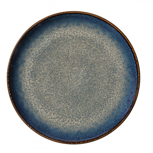 Assiette coupe plate rond bleu foncé porcelaine Ø 27 cm Seablue Accolade