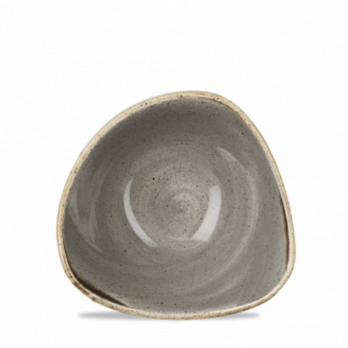Bol triangulaire peppercorn porcelaine vitrifiée 23,5x23,5 cm Stonecast Grey Churchill