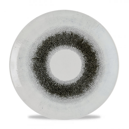 Assiette coupe plate rond Quartz Black porcelaine vitrifiée Ø 28 cm Fusion Churchill
