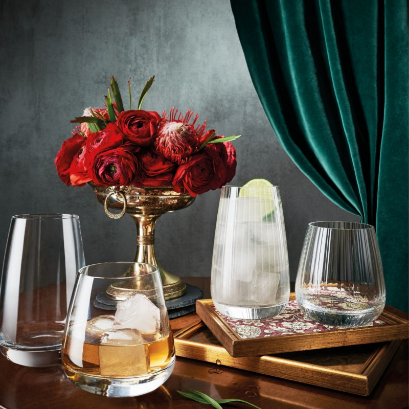 Gobelet strié verre cristallin 40 cl Cocktail Club Luigi Bormioli