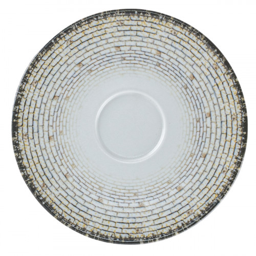 Sous tasse à café rond Weave porcelaine Ø 12,3 cm Digi Rak
