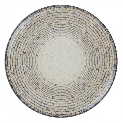 Assiette coupe plate rond Weave porcelaine Ø 24,2 cm Digi Rak