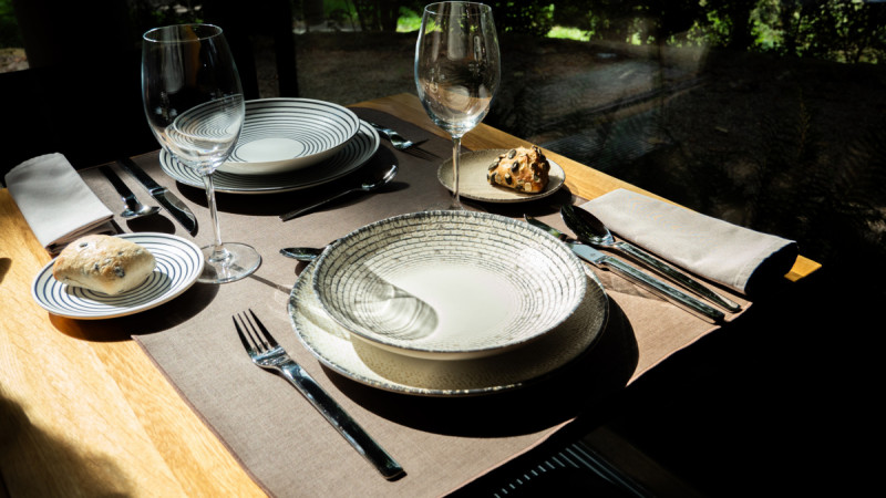 Assiette coupe plate rond Weave porcelaine Ø 24,2 cm Digi Rak
